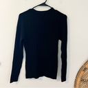 Banana Republic black variegated ribbed crewneck hannah pullover sweater Photo 5