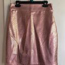 Bebe Rose gold Snake Print Pencil Skirt Photo 3