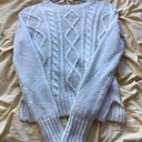 SO White Cable Knit Sweater Photo 1