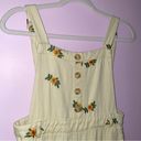 Cider  M Cream Overalls Sunflower Embroidery Wide Leg Photo 1