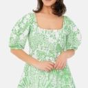 Tuckernuck  NWT Green Garden Floral Nealy Corset Top Puff Sleeve size S Photo 0