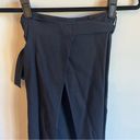 Helmut Lang  Navy Blue Wrap Midi Skirt | Size 4 Photo 6