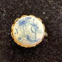 Vintage Blue and white adjustable ring Photo 0