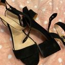 Coach Serena Platform Sandal Black Suede Size 9 Photo 1