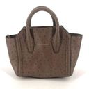 Diane Von Furstenberg NWT  Women's Embossed Ostrich Mushroom Satchel Stella Bag Photo 0