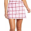 Lady Hagen  16” Woven Golf Skort Mid Rise Pink Plaid Mini Skirt Preppy Large Photo 0