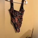 Mara Hoffman NWT  Swim Idalia brown & black one piece swimsuit small Photo 2