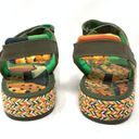 Farm Rio  Sandals Women's Size 11 Green Toucans Flatform Raffia Green Multicolor Photo 3