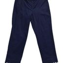 Talbots  Crop Pants Pique Rick-Rack Navy Slim Crop Pants Size 10 Photo 1