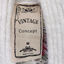 Vintage Concept Floral Rose Crochet Square Fuzzy Sweater Vest White Size M Photo 5