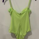 ZARA  Lime Green Bodysuit with Sweetheart Neckline Photo 2