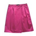 Talbots  Skirt Raspberry Pink Faux Wrap Pockets Career Dressy Lined Skirt Size 8 Photo 0