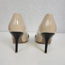 Unisa  Womens Shoes Size 7.5 Tan Black Patent Leather Peep Toe Slip On Heels Photo 78