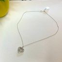 Heart shaped pendant necklace. NWT. Sterling silver. Love. Charm. Silver chain. Photo 0