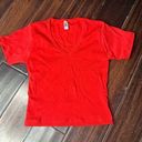 Los Angeles Apparel Cotton crop top red tee shirt  basic casual Photo 0