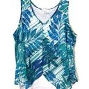 cj banks  | Tropical Blue V-Neck Layered Tank Top 1X Photo 0