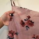 American Eagle NEW NWT  AEO Pink Floral Velvet Cowl Neck Sleeveless Slip Dress XS Photo 6