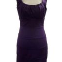 Bisou Bisou  Women Size 4 Purple Party Dress Bodycon Built-in Bra Satin H1-668 Photo 0