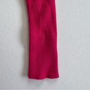 Anthropologie  Moth Magenta Shrug Ribbed Tie Bow Front Long Sleeve Solid Cropped Photo 4