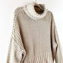 Free People  My Only Sunshine Long Sleeve Cowl Neck Knit Sweater Oat Small Photo 5