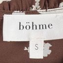 Bohme  Brown Floral Lightweight Blouse Small Photo 5