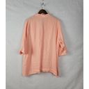 Bryn Walker  Womens Top Size M Peach Linen Button Up Asymmetric Oversized Tunic Photo 2