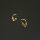 18K Gold Plated Love Heart Hoop Earrings for Women Photo 2