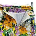 Ann Taylor  Floral Print Skirt Yellow Multi Size 0P Petite Floral A-line Belt Tie Photo 7