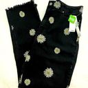 Tinseltown Y2K Style Juniors Floral Daisy Denim Jeans Size 15 Raw Hem Straight Leg Jeans Photo 0