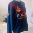 Polo  Ralph Lauren Royal Crest Big Pony Sweatshirt in Navy Blue & Maroon Photo 2