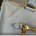 Prada Gray Leather Shoulder Bag Satchel Photo 5