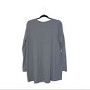 J.Jill  100% Cotton Heather Gray Pocket Oversized Sweatshirt Photo 5