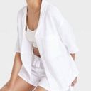 Stars Above  white gauze short sleeve notch collar top & shorts pj set size small Photo 0