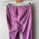 Bo and Tee  Purple Lilac Scrunched Back & Front Workout Athletic Leggings Photo 4