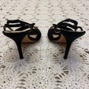 Kate Spade strappy heels black satin size 7.5 Photo 3