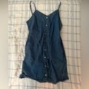 LA Hearts Faux Denim Button-Up Dress Photo 2