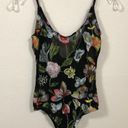 Honey Punch  Sheer Floral Embroidered Bodysuit Women's size small Photo 2