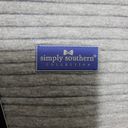 Simply Southern  1/4 Snap Pullover Sweater Gray Blue Ribbed Size Large Photo 7