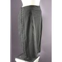 Catherine Malandrino NWT  Ponte Lace Up Side Pencil Skirt in Noir Black L $245 Photo 1