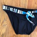 Jag jeans NEW NWT  Solid Black Blue White Belted Stripe Y2K Bikini BOTTOM Small S Photo 2