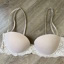 Natori  Beige Padded Demi Lace Bra ~ EUC Women’s Size 34B Photo 4