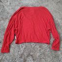 Arizona Jeans Arizona Jean Co Ribbed Button Down Crop Top Red Size XL Photo 2