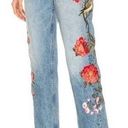 GRLFRND  Denim Helena High-Rise Straight Jeans in Hall & Oats Size 26 Embroidered Photo 1