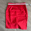 Anne Klein  Skirt Size 10 Petite Red Back Slit Photo 4