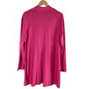 J.Jill  Wool Blend One-Button Front Long Cardigan Knit Sweater in Pink, Large Photo 7