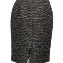 Lafayette 148  Womens Size 8 Pencil Skirt Navy Weave Pattern Back Zip Career Photo 1