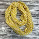 infinity Unbranded Women's  Neck Scarf Sheer Yellow White Chevron Zig Zag Light Photo 2