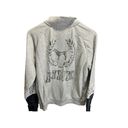 Victoria's Secret  Pink Bling Quarter Zip Pullover Sweatshirt Light Grey S Y2K Photo 1