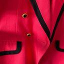 Oleg Cassini Vintage  HOT neon pink double breasted blazer jacket size 14/L Photo 5