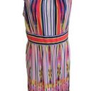 London Times  Size 10 Colorful Vertical Stripes Sleeveless Dress Photo 0